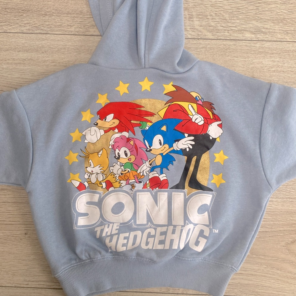 New Sonic the Hedgehog Graphic Hoodie unisex from cotton kids
